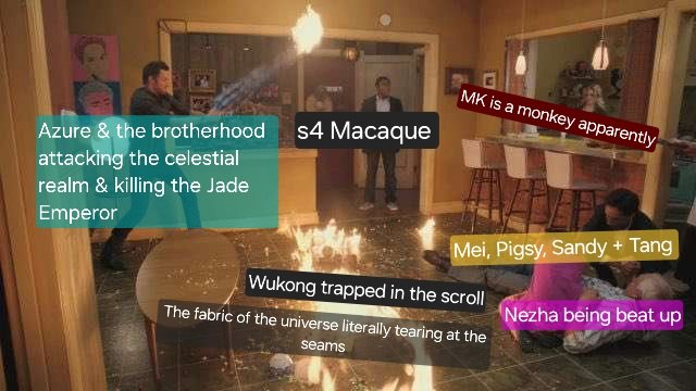 Sometimes I wonder what macaque was up to the whole first half of s4 
#RenewMonkieKid