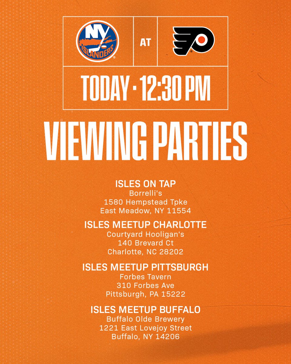 Cheer on the #Isles at one of today's Viewing Parties!