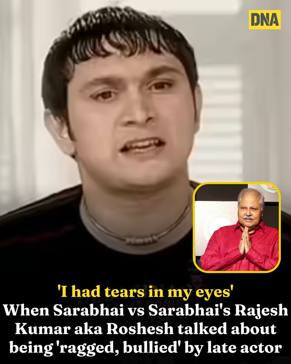dna's tweet image. In an old interview, Rajesh opened up about how he considered Satish as his dad, and the late actor would continue to bully him or pull his leg just like he did in the show.

Read here: dnaindia.com/television/rep…

#RajeshKumar #SatishShah #SarabhaivsSarabhai #DNAUpdates