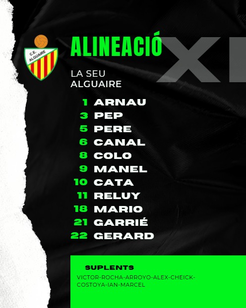 CE Alguaire (@alguairece) on Twitter photo Alineació confirmada!!!!! Alineació confirmada!!!!!