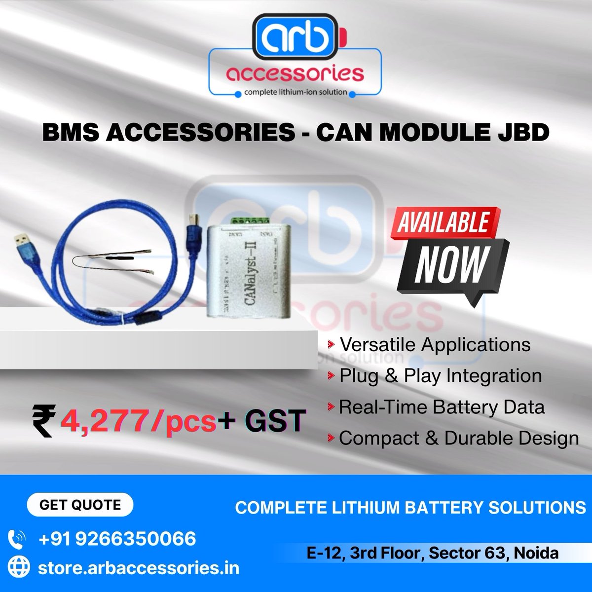 arb_ltd's tweet image. 📡 Smart BMS ACCESSORIS 🔋

🔹 2G GPS Device – Real-time tracking solution for hardware BMS
🔹 PS11 IoT Device – Compatible with JBD &amp;amp; DALY Smart BMS for wireless monitoring
🔹 BMS CAN Module (JBD) 

🛒 Buy Now:
store.arbaccessories.in/category/bms-a…

#Arbaccessories #BMSAccessories #SmartBMS
