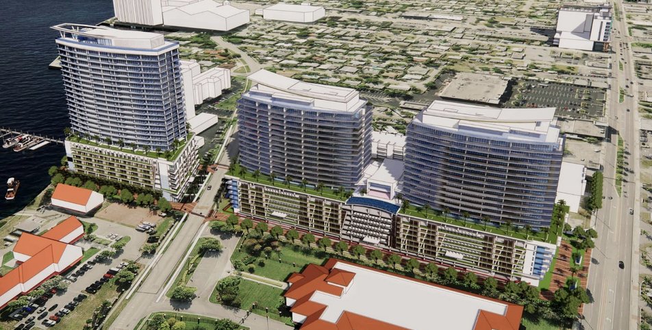 Developer Proposes Three-Tower Mixed-Used Project at 3140 Lake Shore Dr, West Palm Beach, FL floridayimby.com/2025/10/develo…