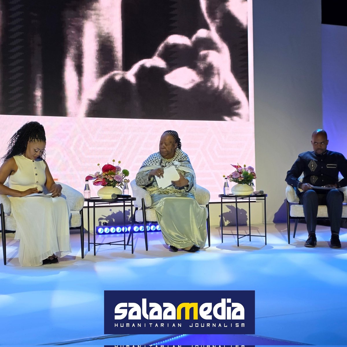 salaamedia's tweet photo. Scenes from the Sandton Convention Centre as UN Special Rapporteur on Human Rights in the Occupied Palestinian Territories, Francesca Albanese, prepares to deliver the 23rd Nelson Mandela Lecture. #FrancescaInSA #GlobalVoices #Palestine #NMAL2025 @NelsonMandela @FranceskAlbs https://t.co/lQsGQZgXO5