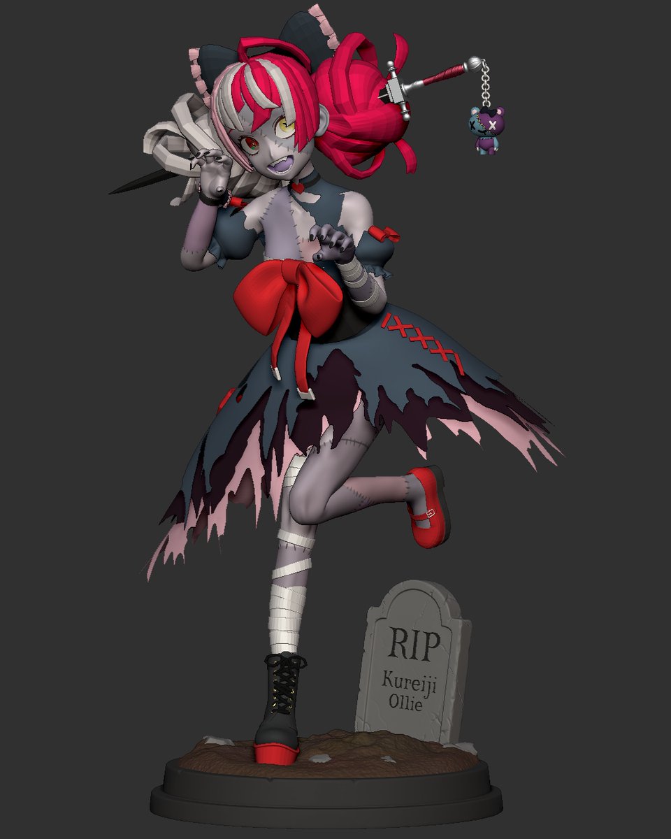 ukupalua's tweet photo. cute zombie girl passing by (not finished yet) 💝 https://t.co/9XQgadZ3x1