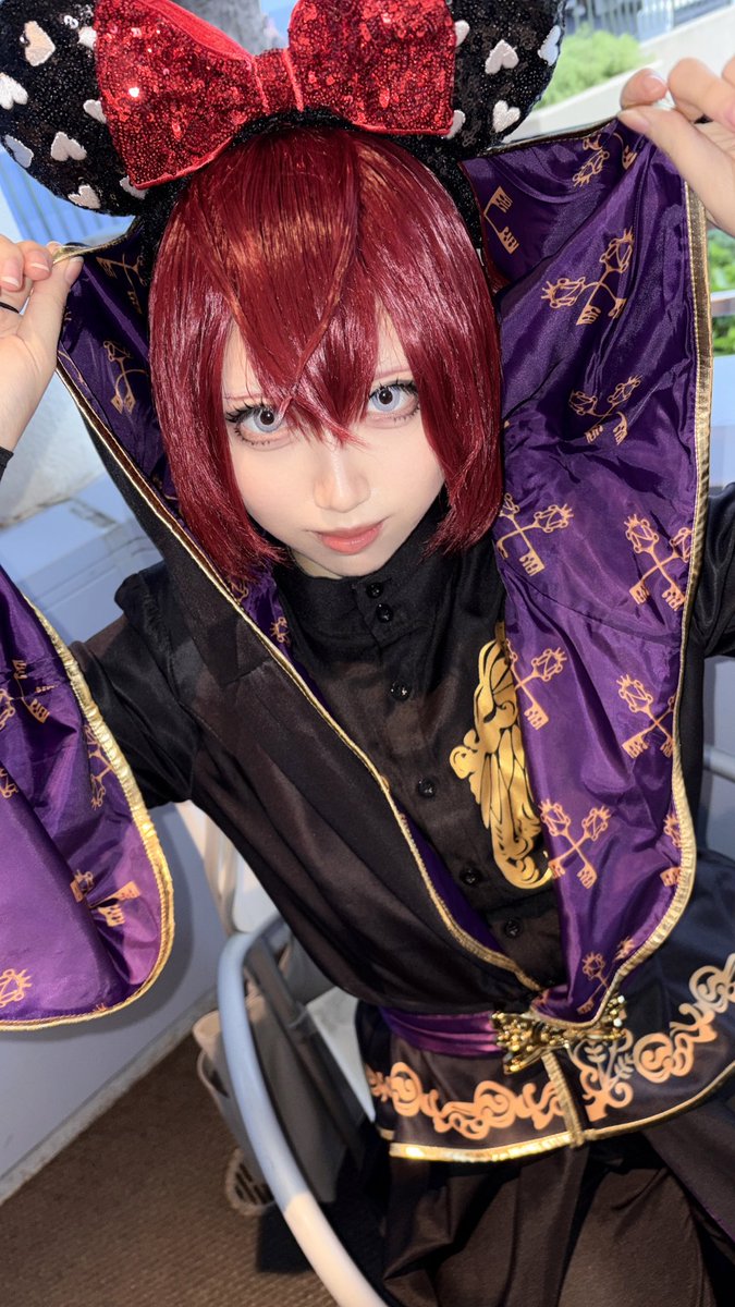 本日🏰いましたー！💕
めちゃたのしかたっっ

#Dハロ仮装2025 #Dハロツイステ仮装