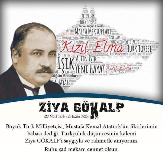 Deme bana Oğuz,Kayı,Osmanlı.  Türk'üm,bu ad her unvandan üstündür. Yoktur Özbek, Nogay, Kırgız,  Kazanlı. Türk Milleti bölünmez bir bütündür. (Ziya Gökalp)
Ruhu şad mekanı cennet olsun...