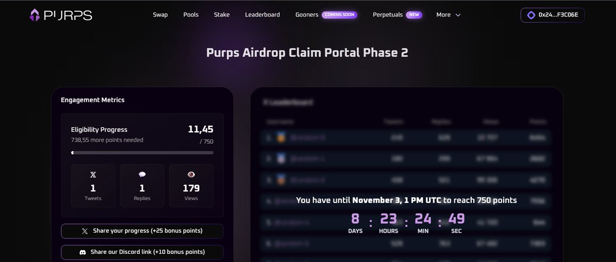 Digaum (@0xdigaum) on Twitter photo Lesgo guys!! 🚀
This is a great opportunity within the #monad ecosystem to get in early and qualify for rewards.
app.purps.xyz/?refCode=XTORL…
<a href="/astronadsNFT/">astroNADS (mainnet arc)</a> will participate strongly!
Join <a href="/PurpsExchange/">Purps DEX on Monad 🦄 (mainnet arc)</a> 
#purpsairdrop Lesgo guys!! 🚀
This is a great opportunity within the #monad ecosystem to get in early and qualify for rewards.
app.purps.xyz/?refCode=XTORL…
<a href="/astronadsNFT/">astroNADS (mainnet arc)</a> will participate strongly!
Join <a href="/PurpsExchange/">Purps DEX on Monad 🦄 (mainnet arc)</a> 
#purpsairdrop