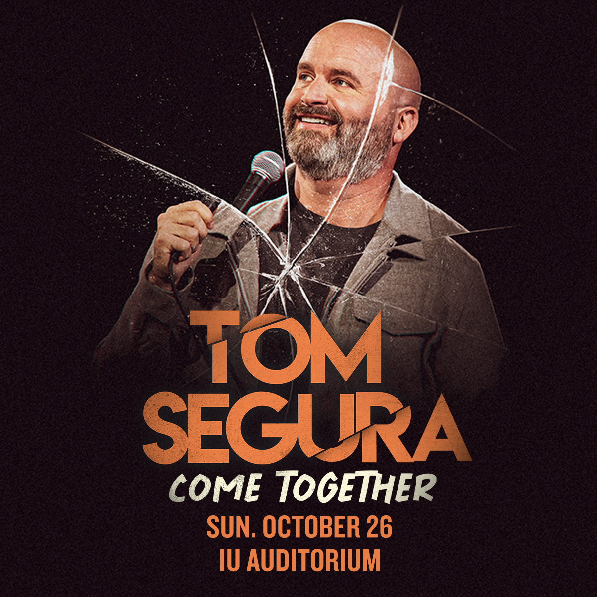TOMORROW Tom Segura: Come Together stops at IU Auditorium for a hilarious night. All tickets now under $40 at IUauditorium.com. Get yours here: bit.ly/4cjlfqjT