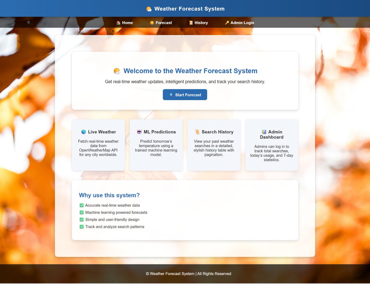 php_gurukul's tweet image. 🌦️ Weather Forecast System using Python and Machine Learning 🌦️
🔗 Download Now:
👉 phpgurukul.com/weather-foreca…
Predict future weather conditions such as temperature, humidity, and rainfall with high accuracy through Machine Learning models in Python!