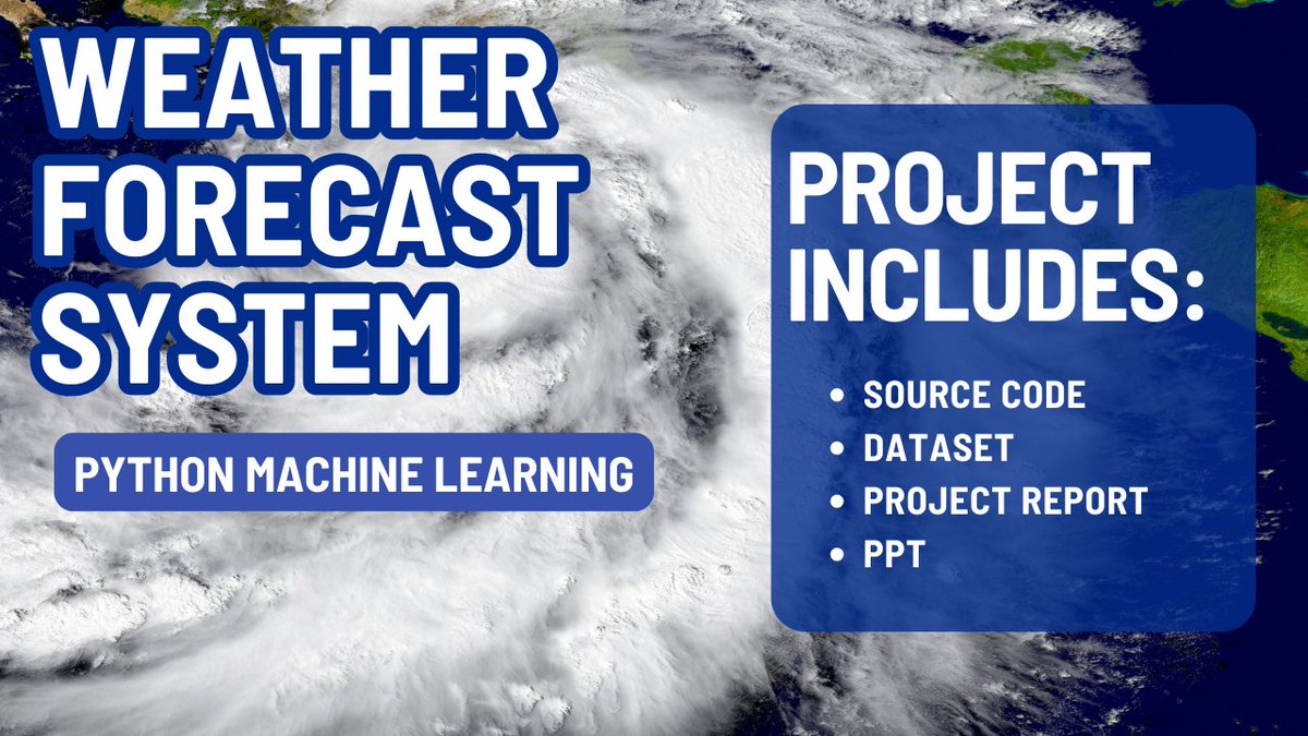 php_gurukul's tweet image. 🌦️ Weather Forecast System using Python and Machine Learning 🌦️
🔗 Download Now:
👉 phpgurukul.com/weather-foreca…
Predict future weather conditions such as temperature, humidity, and rainfall with high accuracy through Machine Learning models in Python!