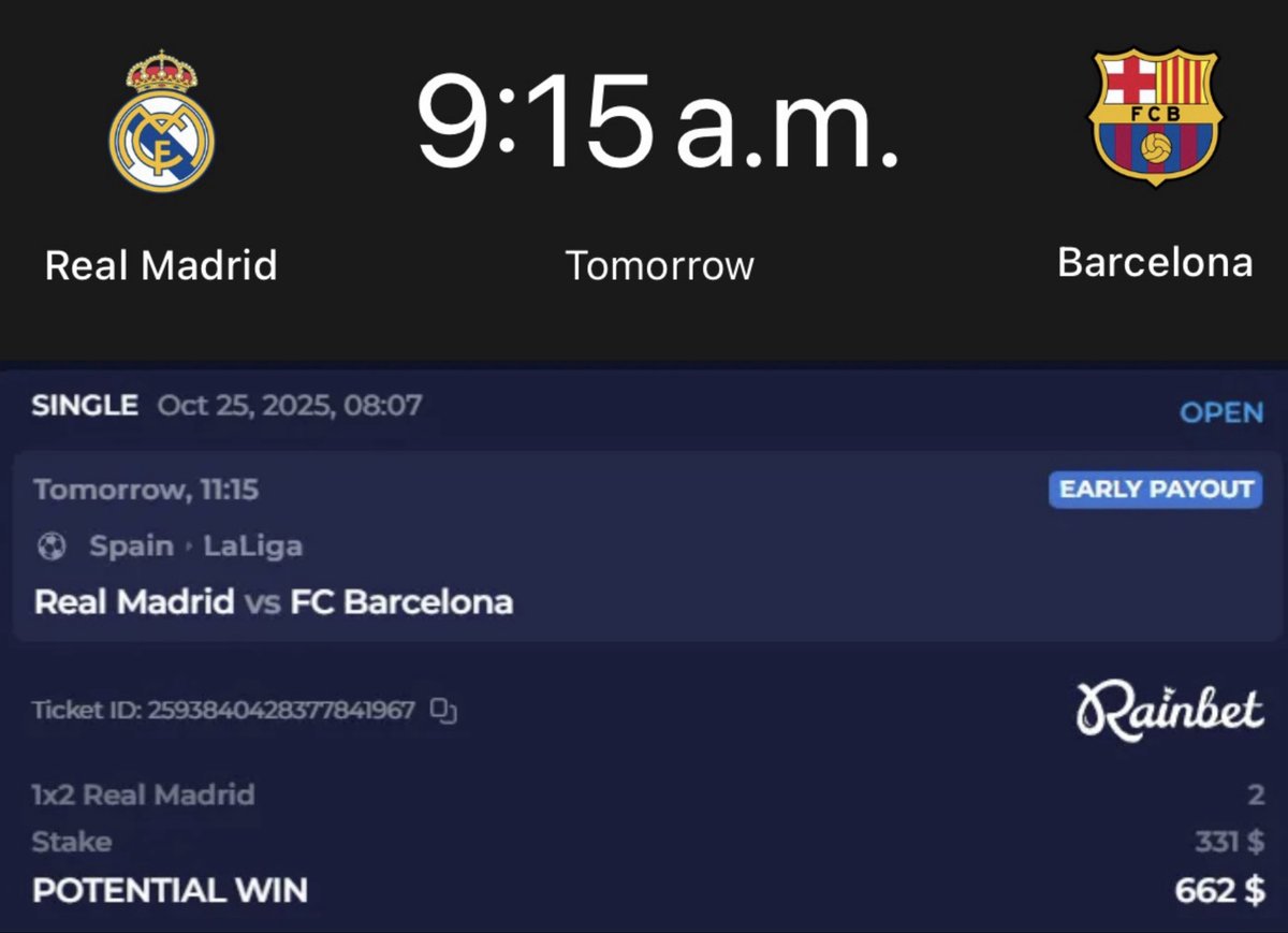 🚨 Si el Real Madrid gana El Clásico este Domingo, voy a sortear 15 USD 💵 entre los que den RT y me sigan.

VAMOS!!! 🤍