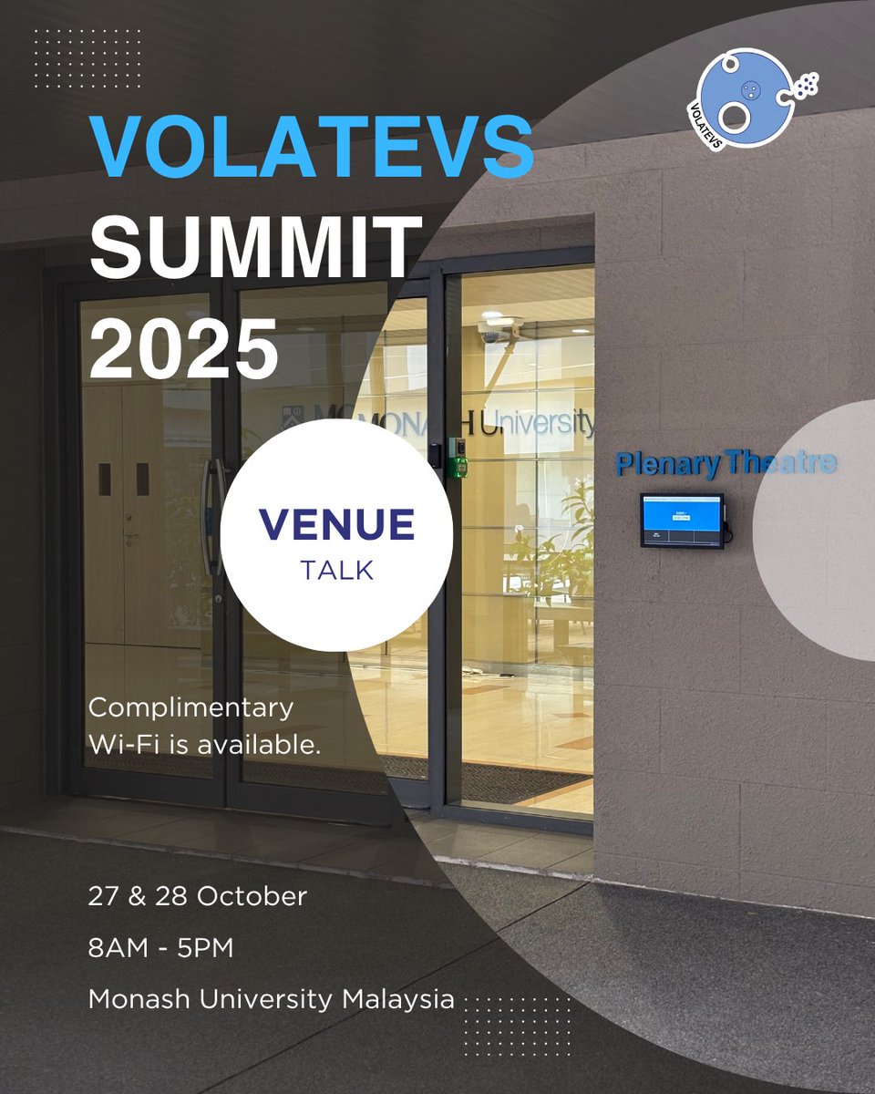 VOLATEVS2025's tweet photo. Lost? Not a chance!🗺️
We’ve got VOLATEVS signs all around Monash Malaysia — just follow them to the Summit venue!🚶‍♀️✨

#VOLATEVS #HorizonEurope #MSCA #ResearchSummit #MonashMalaysia https://t.co/rCu1V3rB0c
