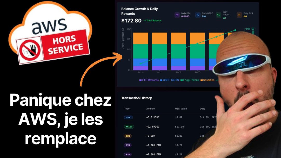 Comment est-ce possible de prôner la décentralisation via la DeFi quand <a href="/sanctumso/">Sanctum ☁️</a> n'a plus son site accessible ? 

<a href="/awscloud/">Amazon Web Services</a> en panne, laissant plus de 8 millions de sites hors service...

Heureusement qu'il y a une solution simple pour décentraliser ces serveurs cloud contrôlés