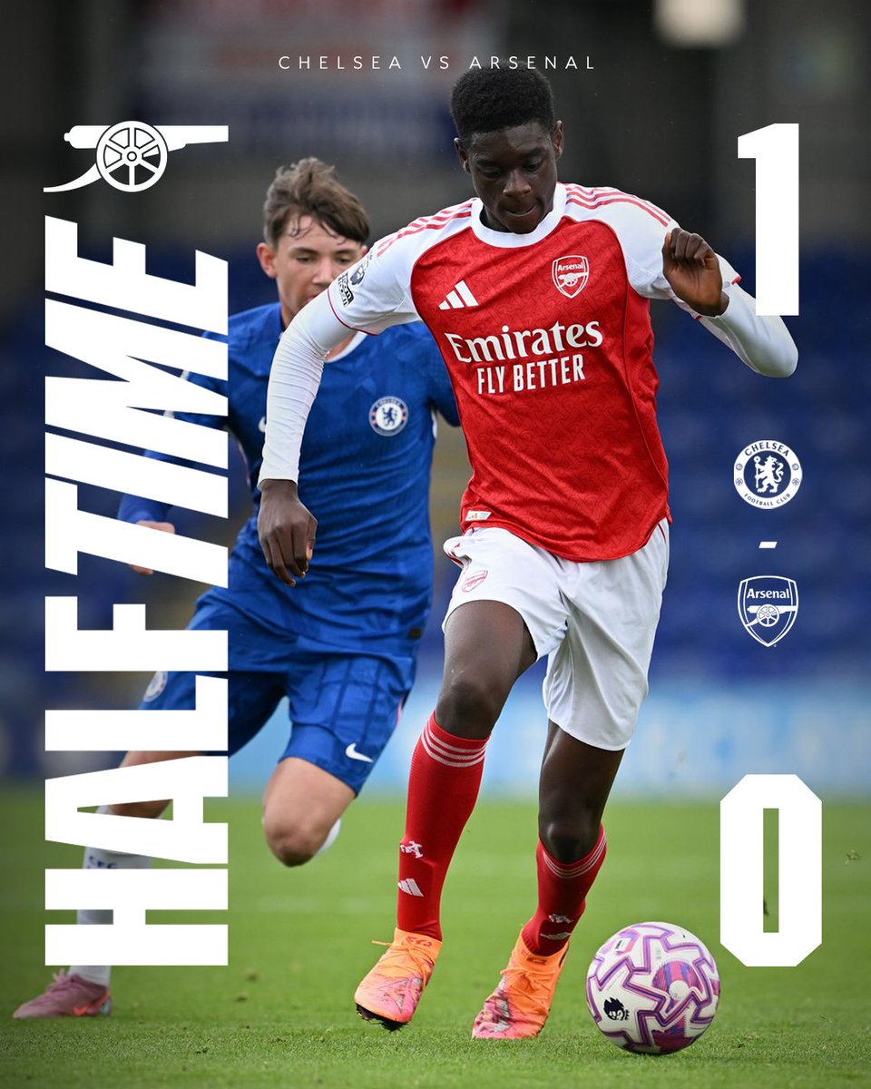 ArsenalAcademy's tweet photo. Goal behind at the break. ⏸️
#AFCU21 | #U21PL https://t.co/KlQY2fbBbI