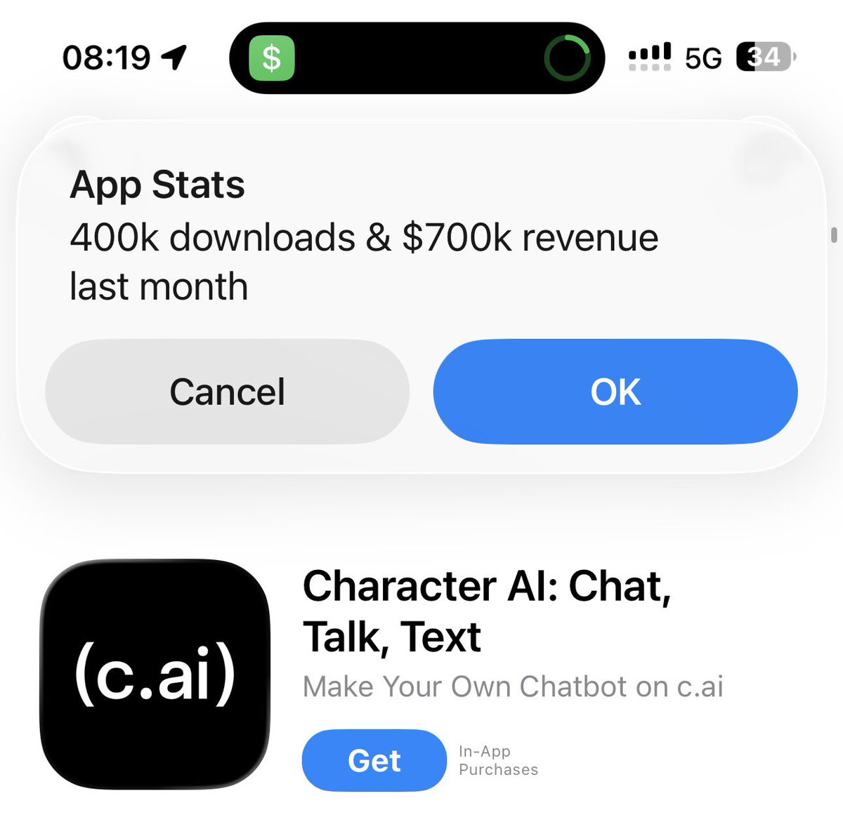 jacobrodri_'s tweet image. I still can’t believe that apps like this (mostly used by desperate folks who get horny chatting with an AI) can make $700,000 a month