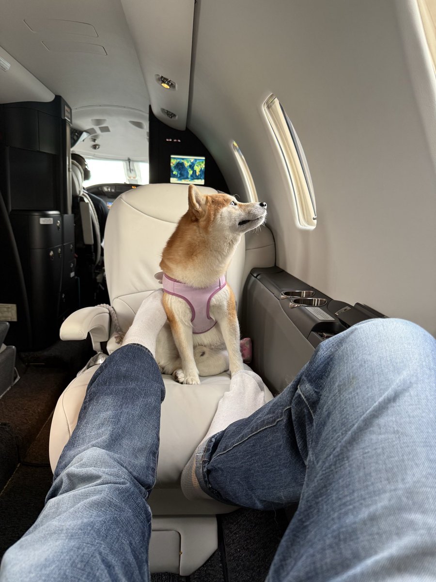 First private flight for the family