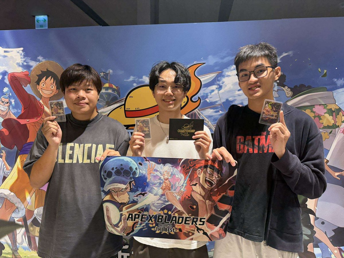 Taiwan 3v3 wave 2 2025
Deck Used ：UP Luffy
Green Zoro ⭕️
Imu ⭕️
Bonnie ⭕️
Imu ⭕️
GP Luffy ⭕️
Imu ❌
Green Zoro ❌
Top 16 Roger ❌
Top 8 Ace ⭕️
Top 4 Imu ❌ <a href="/nuewbii/">Gerrard</a> 

Fun Deck to Play ✅✅