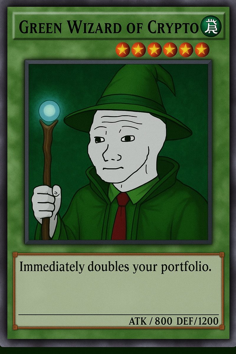 CryptoWizardd's tweet image. About to summon this card for november.