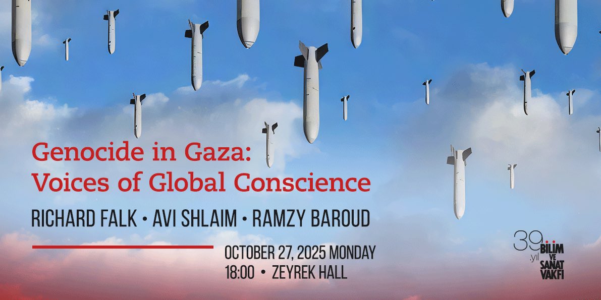 Pazartesi 18.00’de davetlisiniz!

📌 Avi Shlaim, Richard Falk ve Ramzy Baroud’la etik, politik ve insani boyutları ile Gazze soykırımı üzerine konuşacağız. 

👉🏼 bisav.org.tr