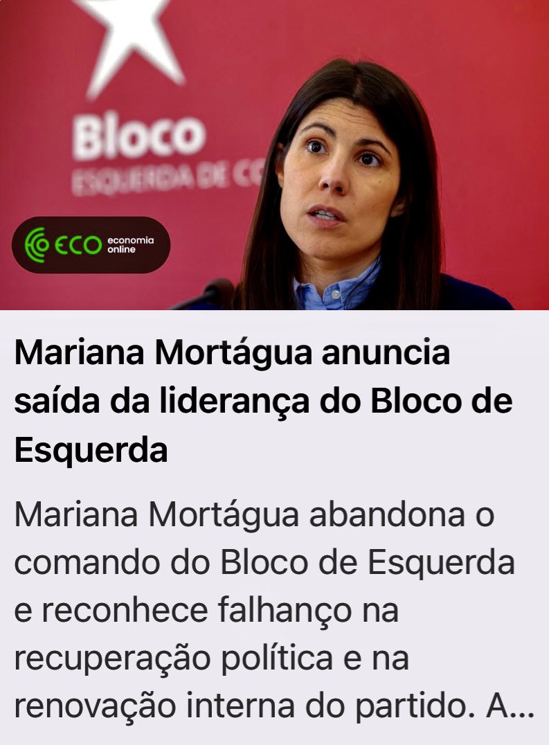 Mortágua abre espaço para Moreira.