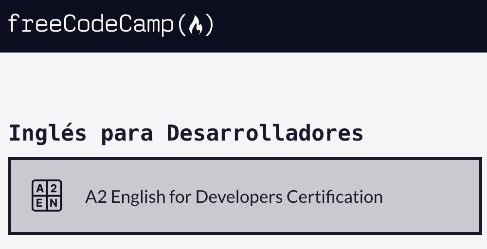midudev's tweet image. ¡Certificado de Inglés para Programadores!
✓ Gratuito
✓ Con preguntas interactivas
✓ Niveles disponibles A2 y B1
✓ Más de 100 diálogos diferentes
→ freecodecamp.org/learn/a2-engli…
