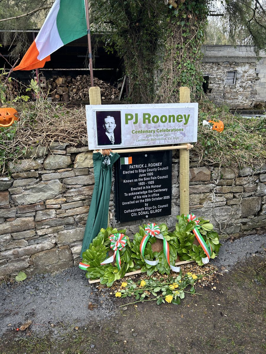 walshthomasf's tweet image. Today I attended the unveiling of a plaque in #Ballintrillick to honour PJ Rooney, elected to Sligo County Council in 1920.

Congratulation to everyone involved in the project and to the Rooney family.
