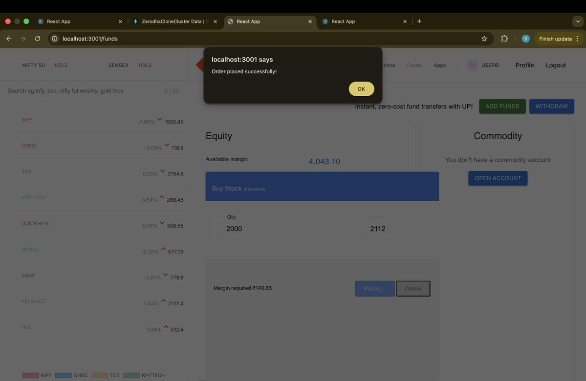 Sufiyan_Dev's tweet image. 🚀 Day 27 of #100DaysOfCode
Finally completed my Zerodha Clone Project💻
Only user authentication and deployment left to wrap it up 🎯
#WebDev #ReactJS #CodingJourney