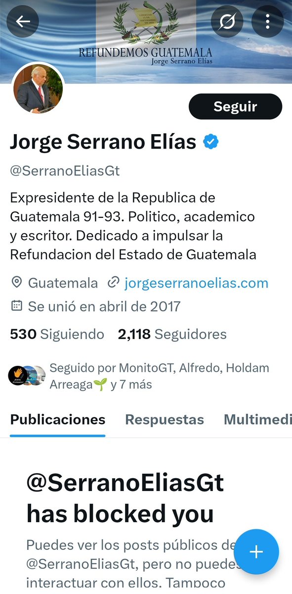 GersonGudielCas's tweet photo. Y me bloqueó el delincuente prófugo. Ni cara tuviera de hablar y criticar la situación política de Guatemala, si él es parte de los que se han encargado de saquearla y destruirla. ¡Viejo HDP! https://t.co/9CTvkQdvsP