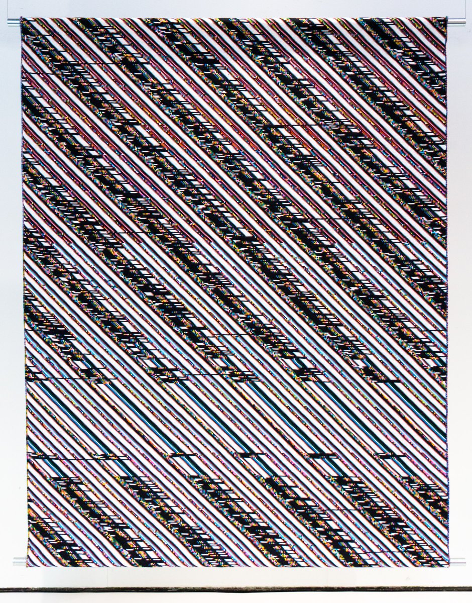 pixelform's tweet image. Vestigial Data

1. FOUND003 FILE0001 XAE 121RGB 385px 01 - Tapestry
2. Installation View - 5 Tapstries
3. FOUND003 FILE0001 XAE 121RGB 383px 03 - Tapestry

phillipstearns.com

#creativecoding #tapestry #jacquard #textiledesign #datavisualization #phillipstearns