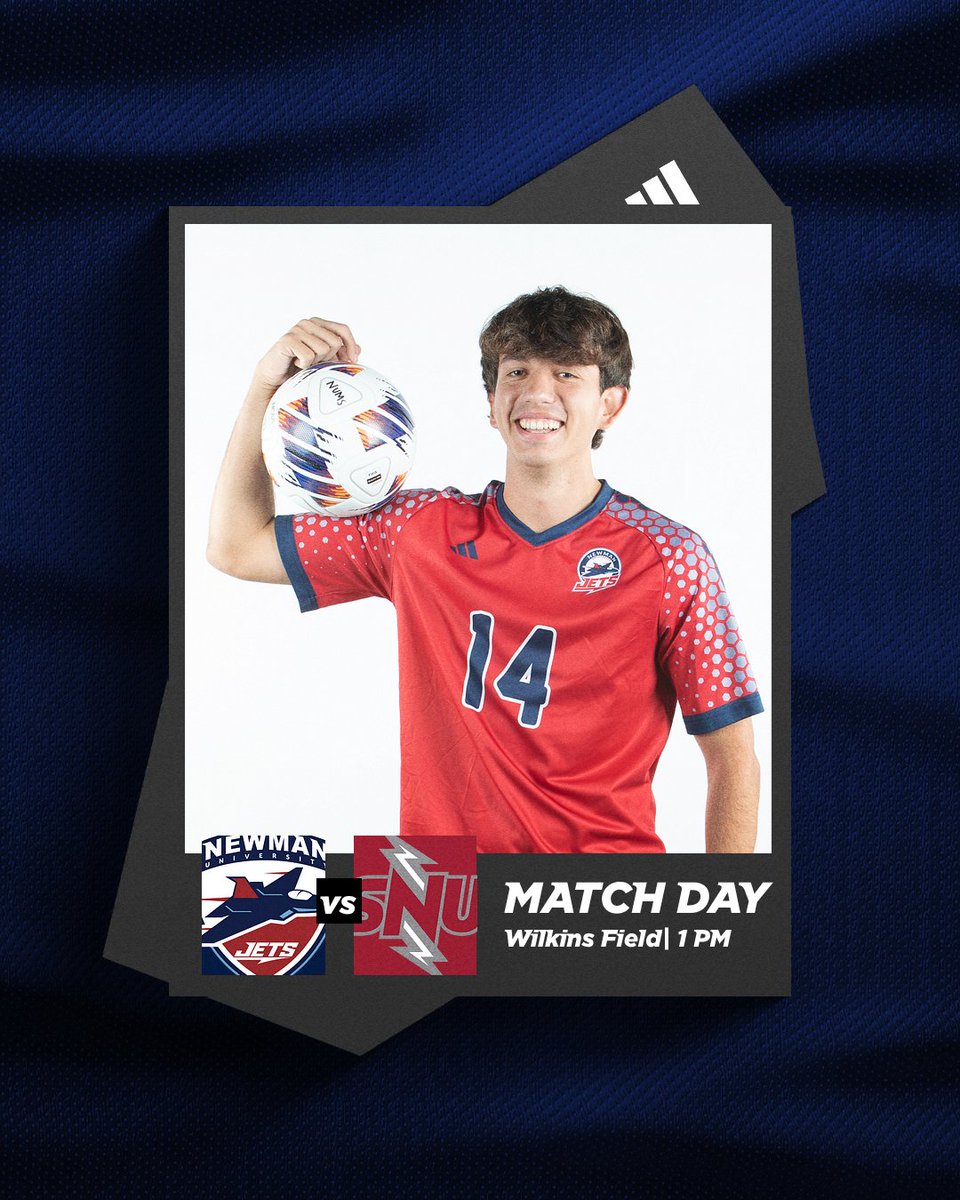 Match Day!

🆚SNU
📍Wilkins Field
⏰1 PM
📈bit.ly/3AkbbLb  
📺bit.ly/3IXPTFh 

#JetPower✈️x <a href="/NewmanJetsMSOC/">Newman Men's Soccer</a>