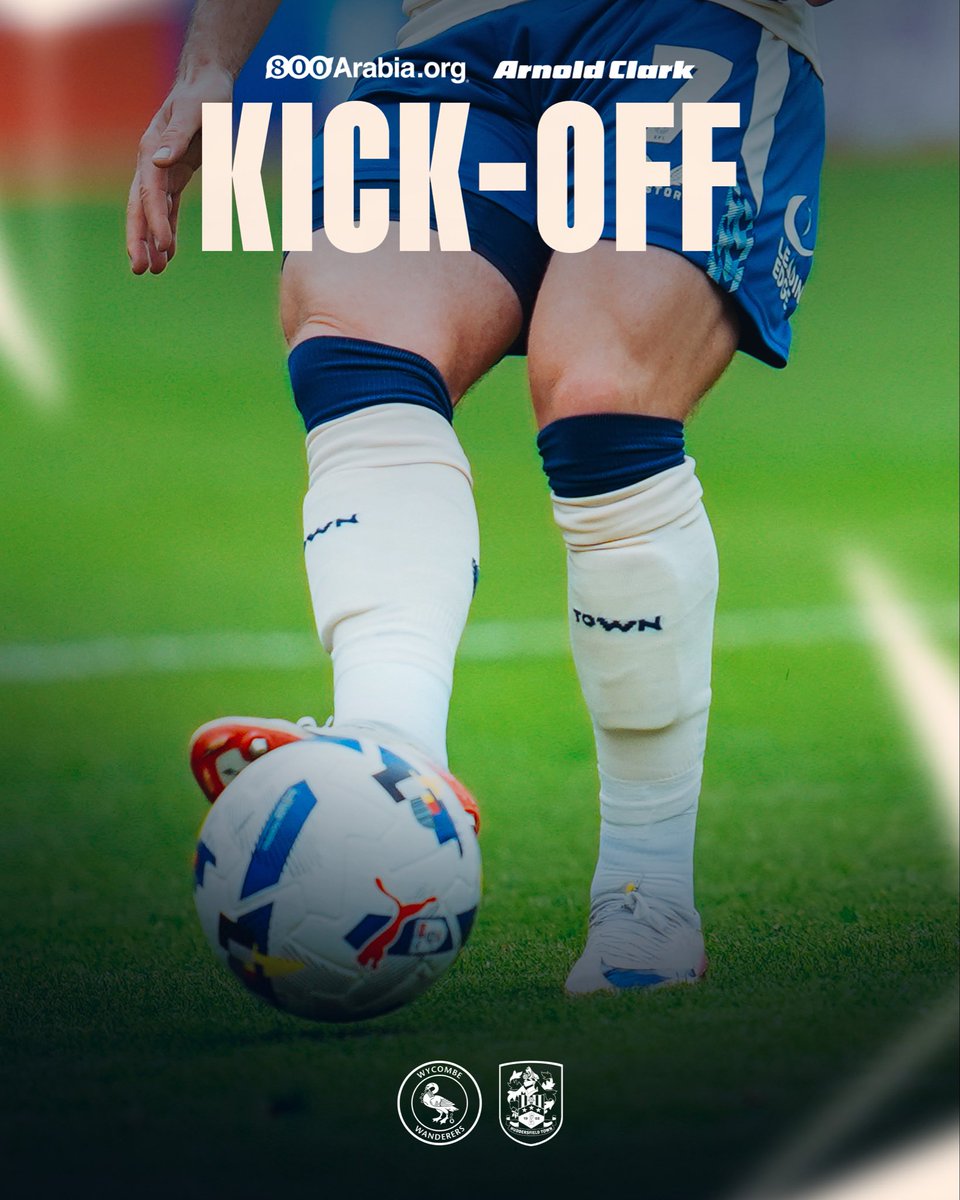 htafc's tweet image. WWFC 0-0 #htafc 

Under way in Wycombe! Come on Town💙

[⏰1’] | @ArnoldClark