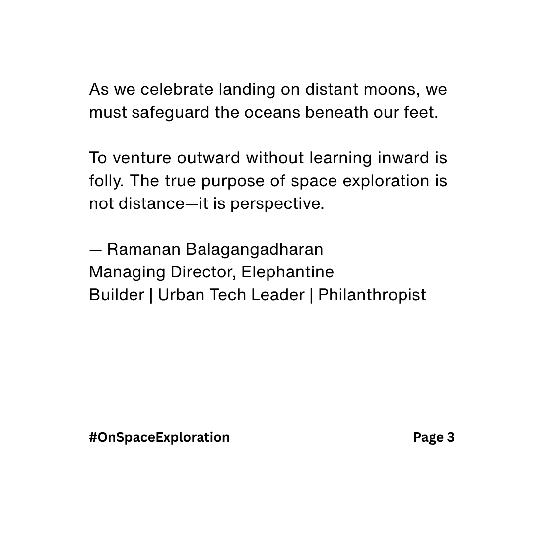 Ramanan_Ba's tweet photo. Humanity isn’t going to space to escape Earth.
We explore the universe to understand how rare and fragile our home truly is.
The real mission isn’t distance — it’s perspective.
Protect Earth as we reach for the stars.
— Ramanan Balagangadharan 
#OnSpaceExploration https://t.co/OM3KH92FEC