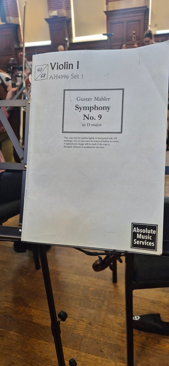 First orchestral gig in a while and I'm somehow desk 2 outside... *crosses everything*