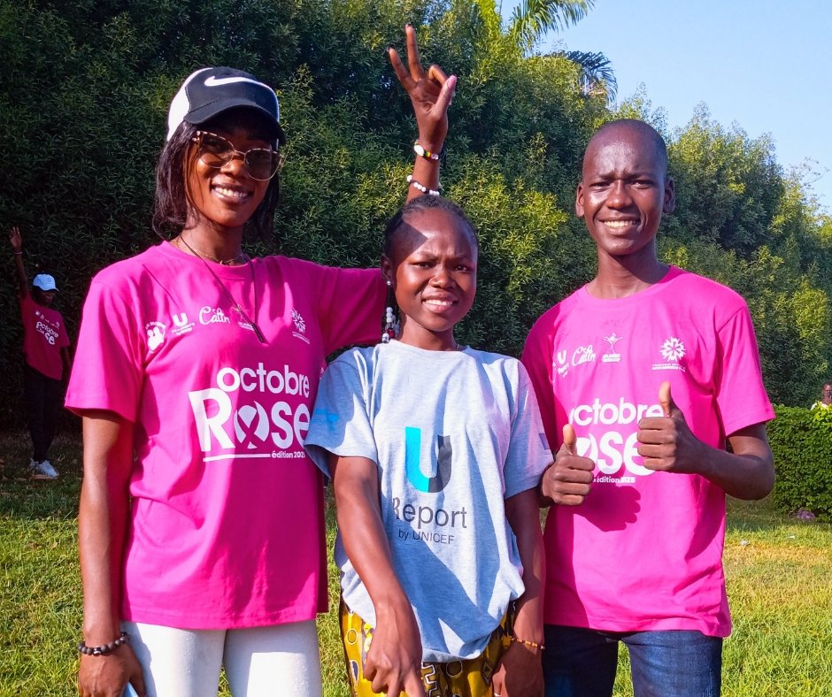 UReportChad's tweet photo. #UAction
Les U-Reporters de N’Djamena ont pris part à la grande marche “N’Djamena Rose” 🎗️ pour sensibiliser sur le cancer du sein et du col de l’utérus.

📲 Tu veux être informé(e) ou participer aux prochaines actions ? 👉 Rejoins notre chaîne WhatsApp: https://t.co/gJl3vnIc6A https://t.co/Sqm6PNVExk