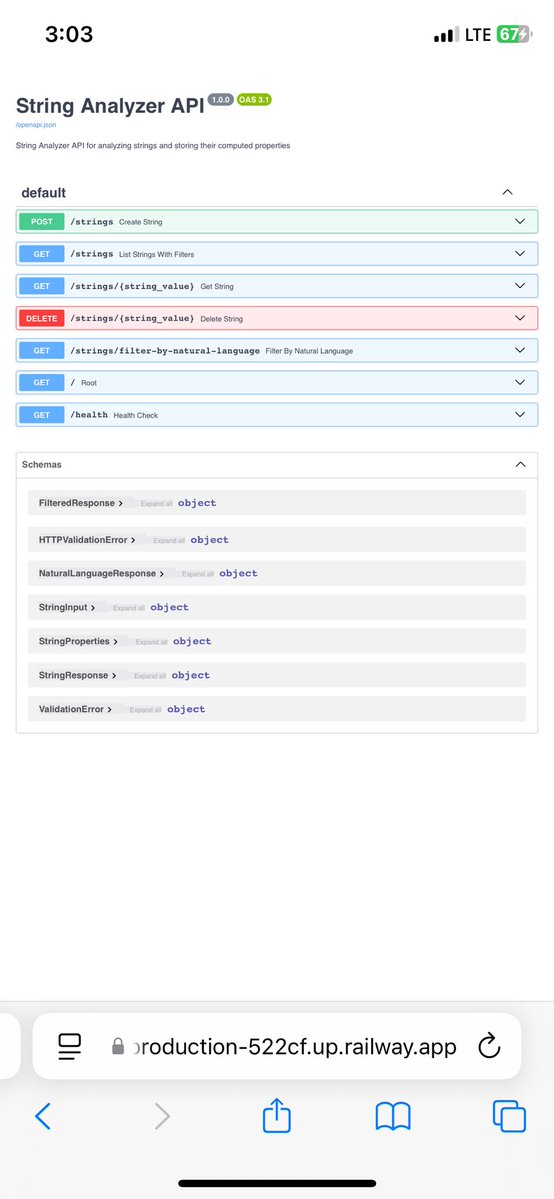 bcorji's tweet image. 🚀 Just built a String Analyzer API with #FastAPI!
It analyzes strings for length, word count, palindromes & more — plus supports natural language filters like “show all palindromic strings”.
Simple, fast, and built for learning modern backend design.
#backend #APIs #HNG