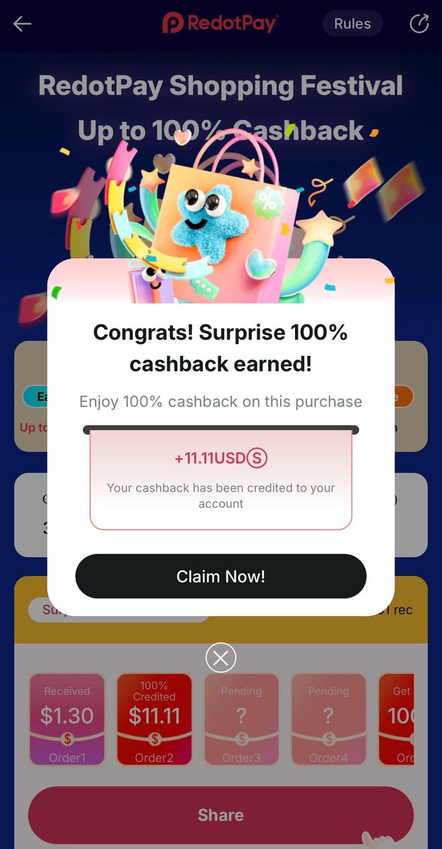 0xbluelish's tweet photo. ผมได้ Cashback คืน 100% จาก @RedotPay 🥰(จากการสุ่ม 5 รายการใช้จ่ายแรก)

กิจกรรมที่น่าสนใจตอนนี้:
🔵สมัครใหม่: รับเครดิต 5USD
🔵บัตรแข็ง: ลดค่าบัตรเหลือ 50USD
🔵แคมเปญ Cashback: ลุ้นรับคืนสูงสุด 100% (ใช้ร่วมกับ Credit Account ได้ Cashback 2 ต่อ)

(ref) 👉 https://t.co/4RyjZ9bqiK https://t.co/iS06OCSn9s