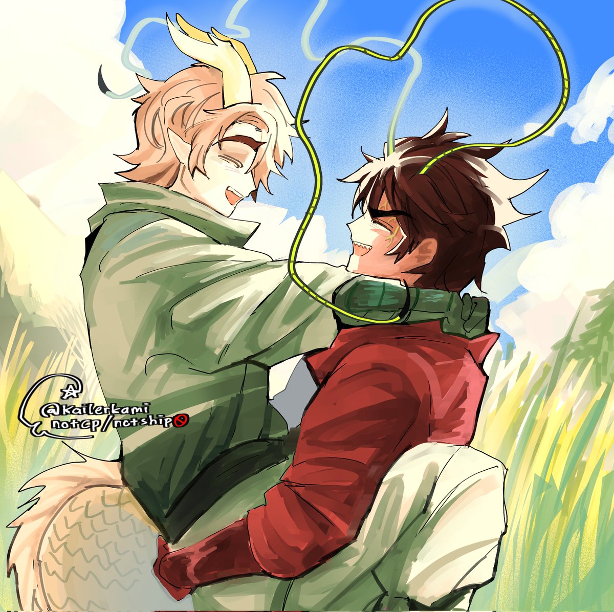 Dragon son and bug dad,, ^⁠_⁠^