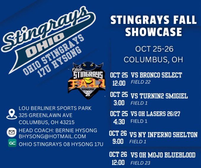super excited for our third fall tournament!! come out and see what we are all about!!
<a href="/OHstingrays08/">Ohio Stingrays 08 Hysong</a> 
<a href="/HurstSoftball/">Mercyhurst Softball</a> 
<a href="/KentStSoftball/">Kent State Softball</a> 
<a href="/OhioBobcatSB/">Ohio Softball</a> 
<a href="/Jess_Odonnell88/">Jessica O'Donnell</a>