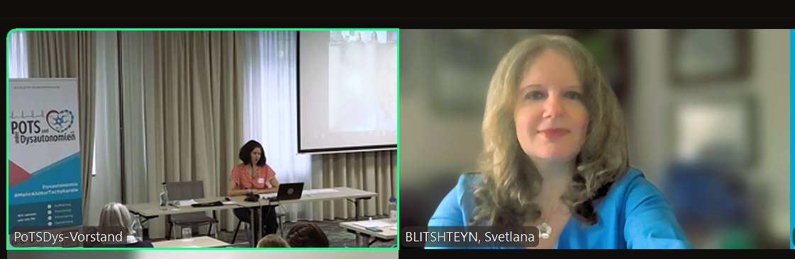Thanks, Germany, for inviting me to talk about #POTS/#Dysautonomia and women's health at POTS and Dysautonomia Symposium today, held in-person and online. Great questions too! 🧠🫀

#DysautonomiaAwarenessMonth