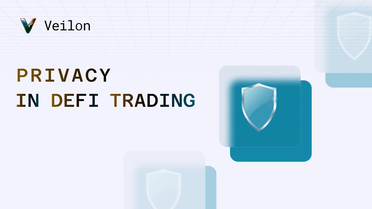 Veilon (@veilonwallet) on Twitter photo Veilon Use Cases 101 | DeFi Trading Without Front Running
Alpha is valuable and visible on public chains. Mempools reveal intent, timing, and shifts in position; that signal invites bots and large watchers to copy or front run your trade. 
#Veilon keeps execution private while Veilon Use Cases 101 | DeFi Trading Without Front Running
Alpha is valuable and visible on public chains. Mempools reveal intent, timing, and shifts in position; that signal invites bots and large watchers to copy or front run your trade. 
#Veilon keeps execution private while