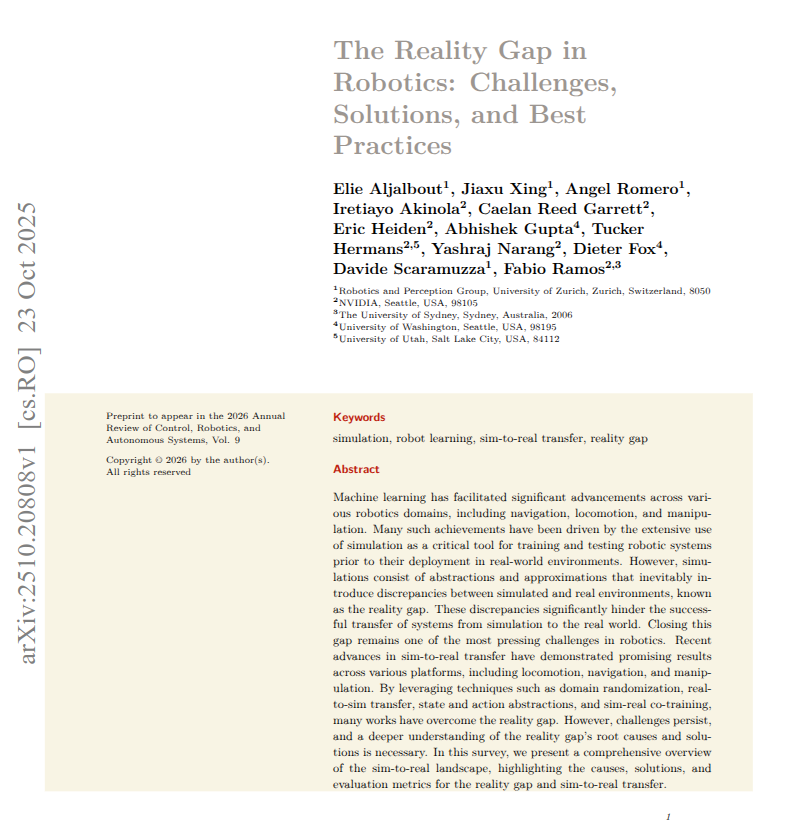 Reality gap paper cover