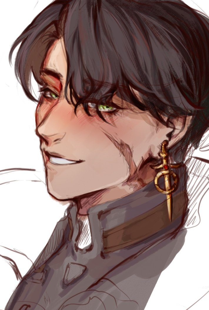 It's not finished yet, but I'm a little excited about my improvement in painting skills. Leander is really charming, and I love him so much.
#TouchstarvedGame #Leander