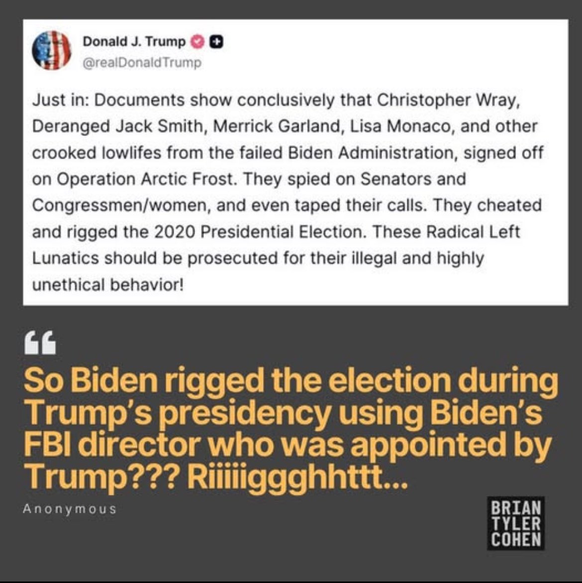Suuuure…. What A twatwaddle
