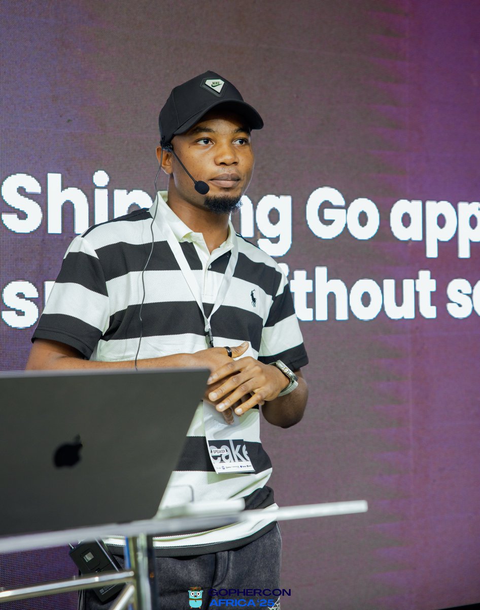 gophers_africa's tweet image. Speed ⚡️ meets security 🛡️ at #GopherConAfrica!
 @AdeboyeDN  is on stage with “Shipping Go Apps at Startup Speed — Without Security Regrets.”
Building fast doesn’t have to mean breaking safe. 💻🐹
#GoLang #Security #Startups #DevSecOps #GopherConAfrica #GopherConAfrica2025 #gca25