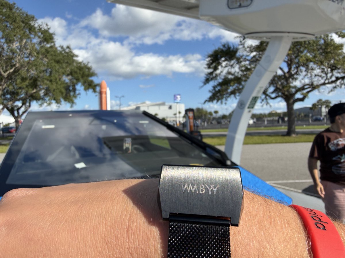 Made it to <a href="/NASAKennedy/">NASA's Kennedy Space Center</a> 🚀 Thanks to CyberSponsor WMBY’s CyberWatch 📐⌚️ <a href="/leliang19860792/">勒亮</a> Well be able to track how many CyberSteps on our visit here! #CyberCamping amazon.com/s?srs=12018466…