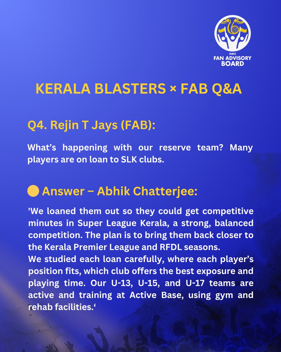 fab_kbfc's tweet photo. “Our Reserve”
Question 4/16:
#FABKBFC #FanAdvisoryBoard #KeralaBlasters #KBFC #FAB #LouderTogether https://t.co/SnBmIln1DX