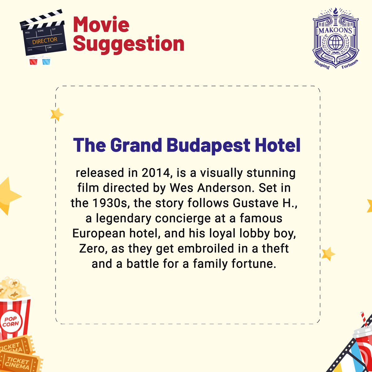 MakoonsWorld's tweet image. Step into the enchanting world of The Grand Budapest Hotel and enjoy a quirky tale of adventure, loyalty, and the charm of a bygone era!🏨
#TheGrandBudapestHotel #WesAnderson #VisualFeast #QuirkyAdventure #CinematicMasterpiece