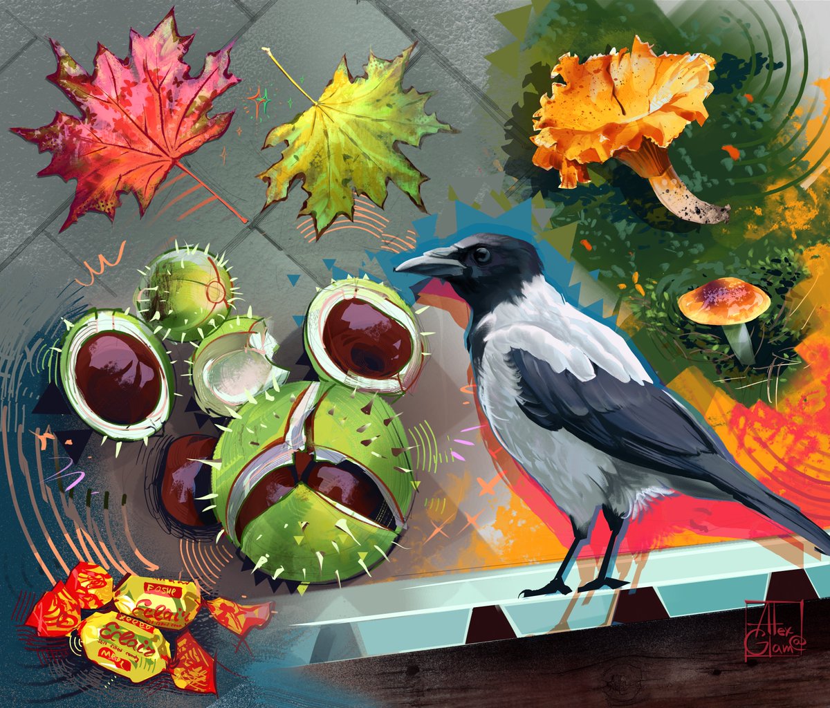 Autumn vibes study dump🍁🐦‍⬛🍄‍🟫
Купа всякого #украрт #artstudy