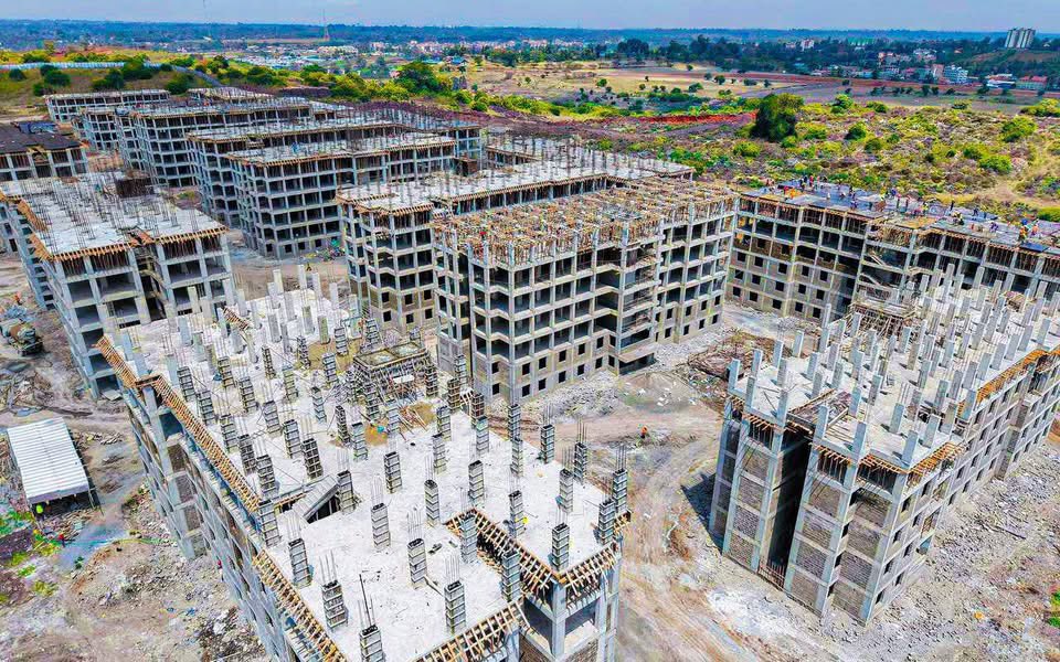 Disembe's tweet photo. Ngong Town Affordable Housing. Early years of Project Singapore. Kumi bila Break. https://t.co/tRuc6LkllU