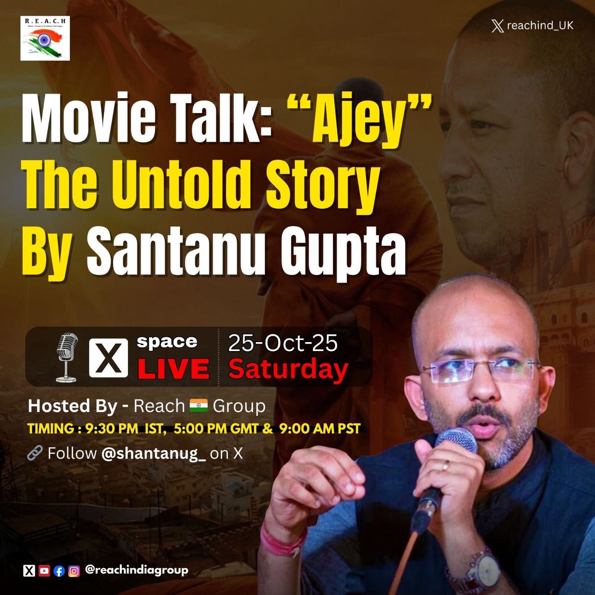 Aziz Doston weekly live on my channel at 8.30 pm IST (4 pm BST)
Kindly join in with your questions by clicking following link👇

youtube.com/live/5HgqRGWez…

Reminder: kindly do join <a href="/reachind_uk/">REACH 🇮🇳 (UK) Chapter</a> <a href="/SpaceX/">SpaceX</a> for discussion with Shri <a href="/shantanug_/">Shantanu Gupta</a> ji on his movie “Ajey”, the untold story,